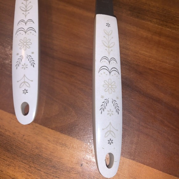 VTG Flint Arrowhead Harvest Wheat Stainless Steel Slotted Spoon & Two Prong Fork - Picture 2 of 5